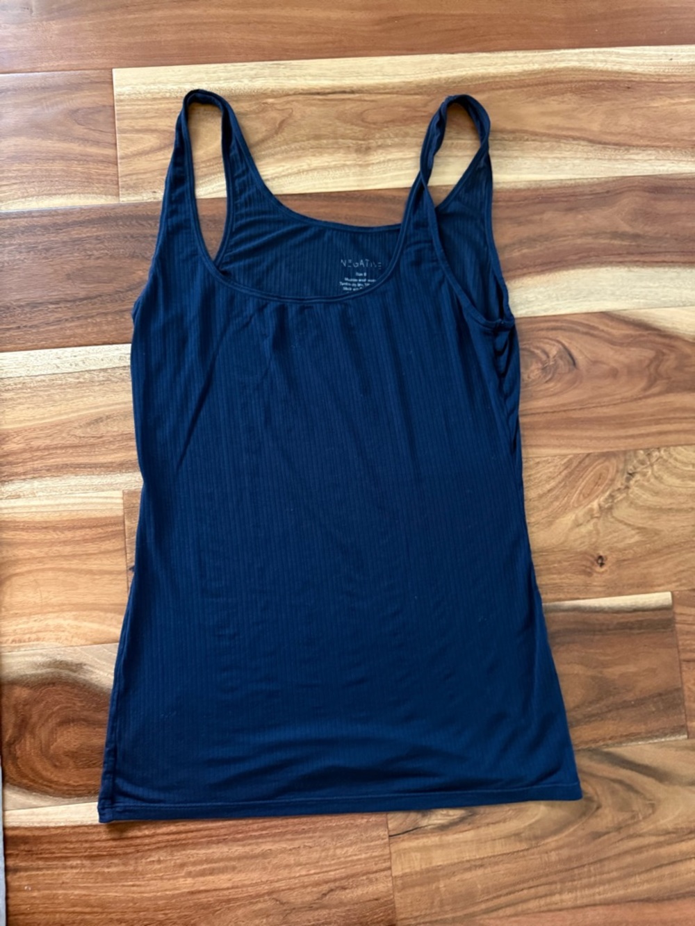 Negative Underwear Whipped A-Top, Navy,  Size S Micro Modal Tank